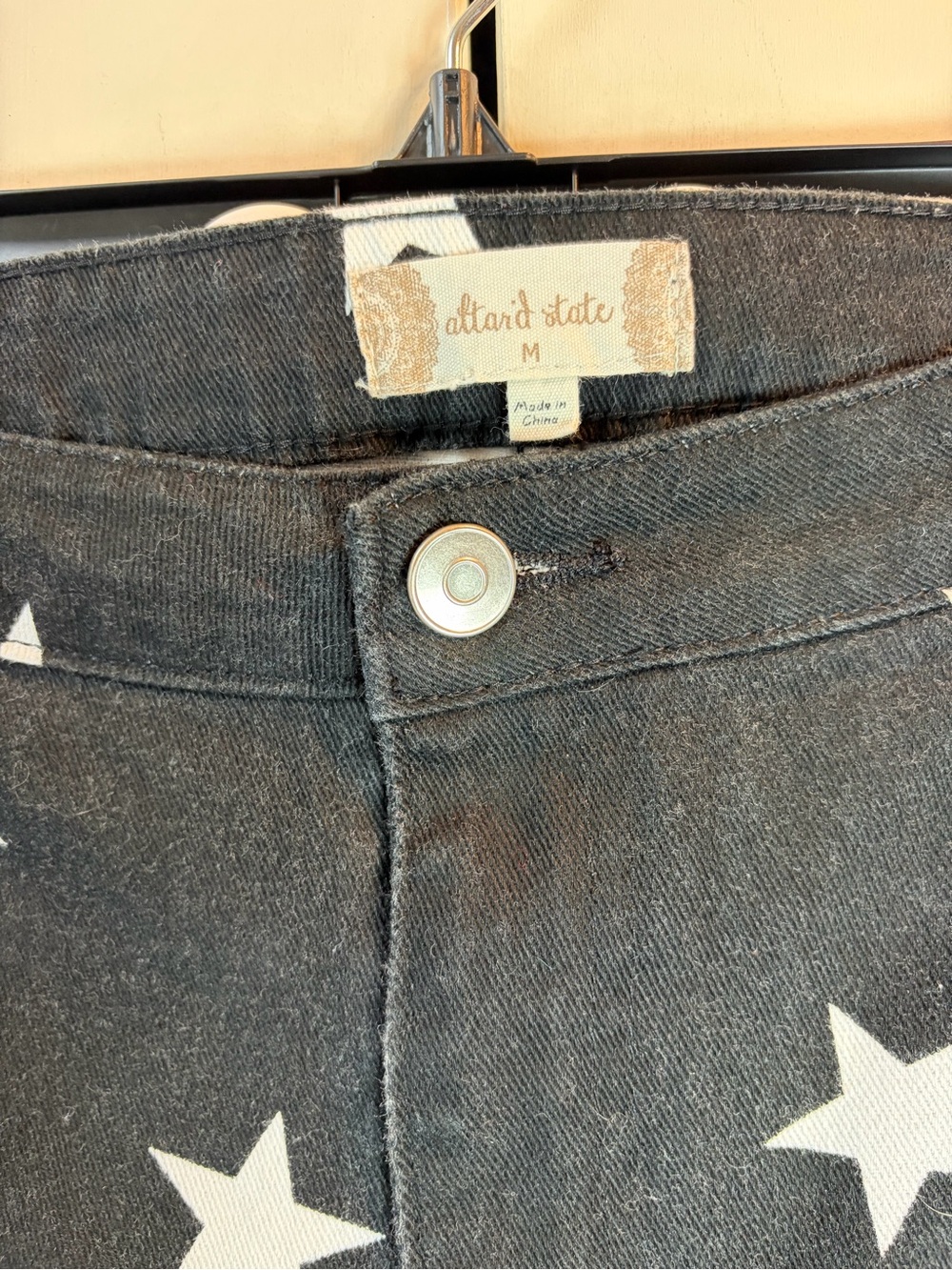 Altar’d State Black Star Print Flared Jeans - Picture 4 of 6